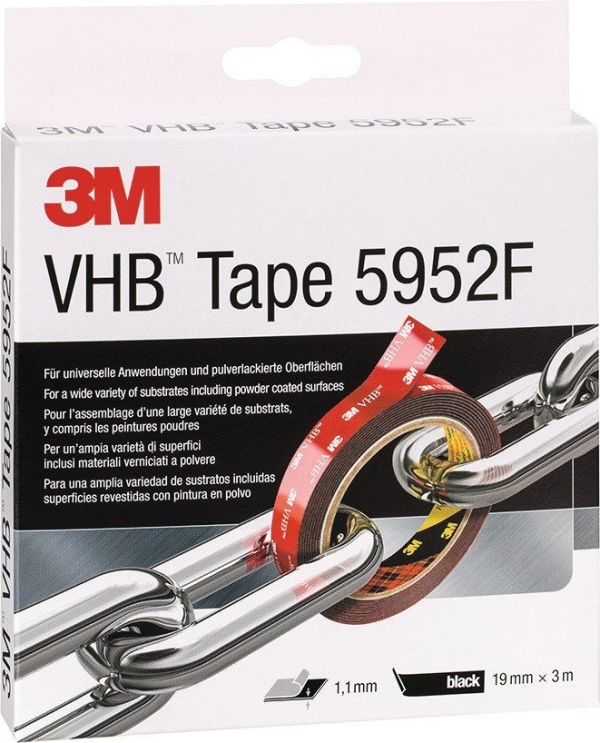 3M VHB Tape 5952F Länge 3 m Breite 19 mm Montageband