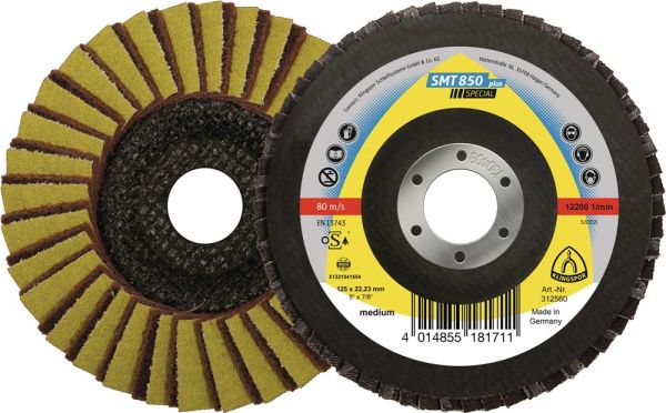 KLINGSPOR SMT 850 Kombi Ø 115 mm Körnung 80 gewölbt Fächerscheibe