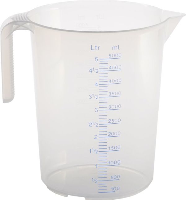 5000 ml Polypropylen transparent Messkanne