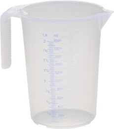 2000 ml Polypropylen transparent Messkanne