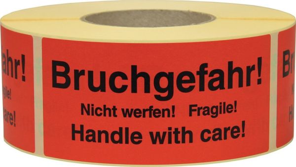 Nicht werfen Hinweisetikett