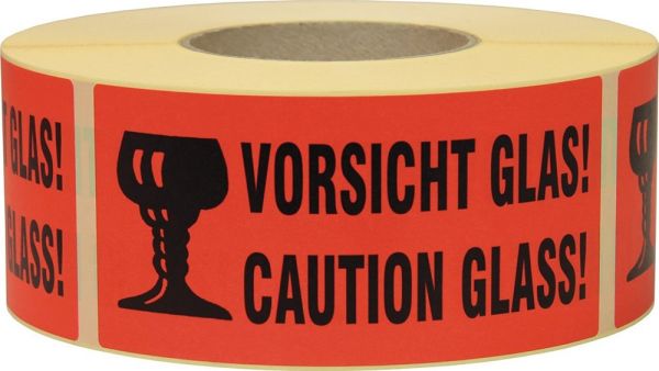 Vorsicht Glas Hinweisetikett