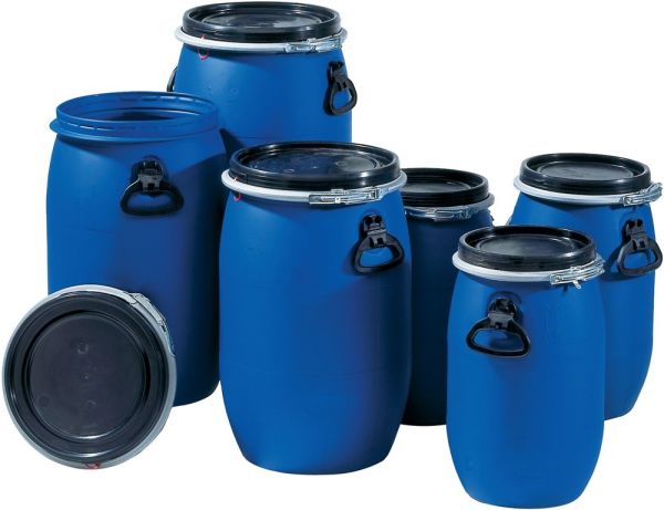 60 l Polyethylen blau Weithalsfass