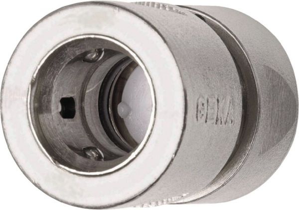 KARASTO GEKA plus-Stecksystem Messing vernickelt Schlauchgröße 13 mm Schlauchstück Wasserstop