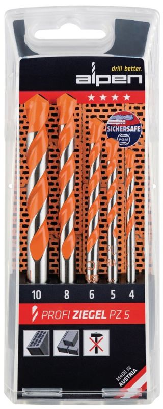 Profi Ziegel 5-teilig  4. 5. 6. 8. 10 mm Keramikbohrersatz