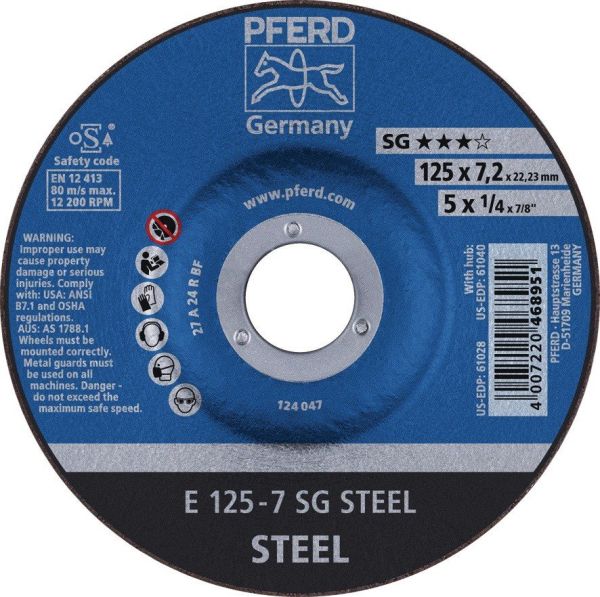 PFERD SG STEEL D230xS7.2mm Schruppscheibe