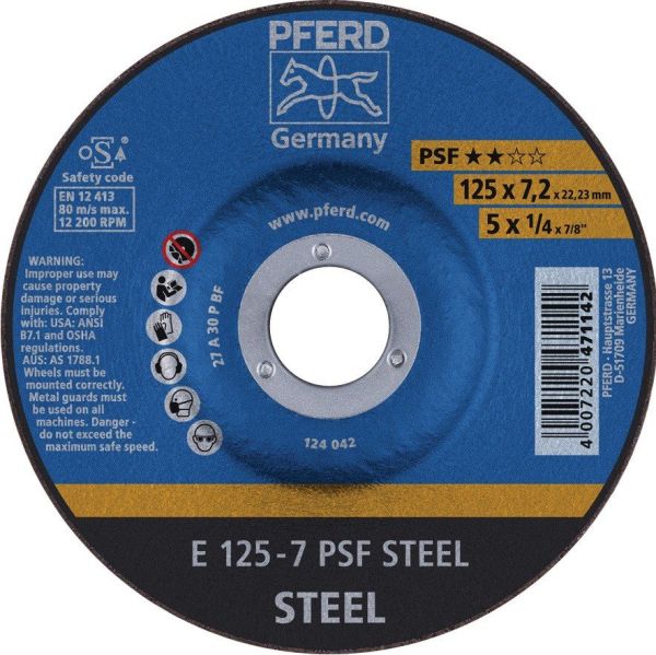 PFERD PSF STEEL D115xS7.2mm Schruppscheibe