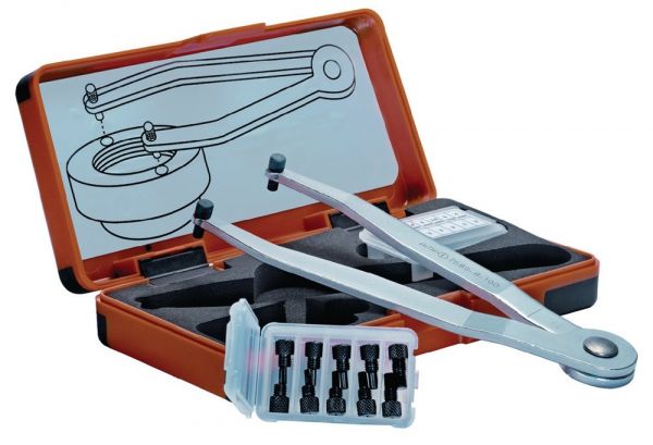 AMF 758 S Zapfen-Ø 1.5 - 2 - 2.5 - 3 - 4 mm Verstellbarer Stirnlochschlüsselsatz