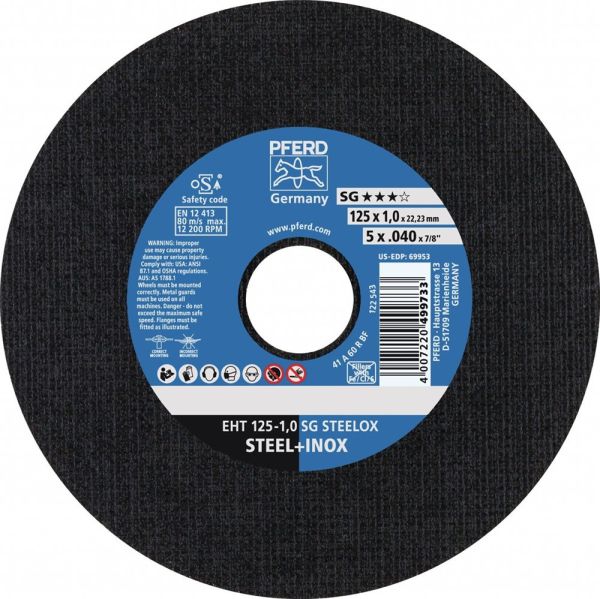 PFERD SG STEELOX D125x1.6mm gerade Trennscheibe