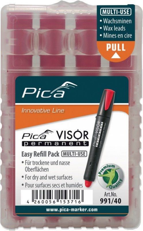 PICA Visor permanent 4x rot Minenset