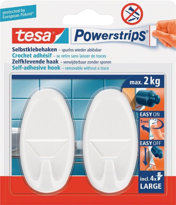 TESA Powerstrips® Haken LARGE 58013 Deko Haken