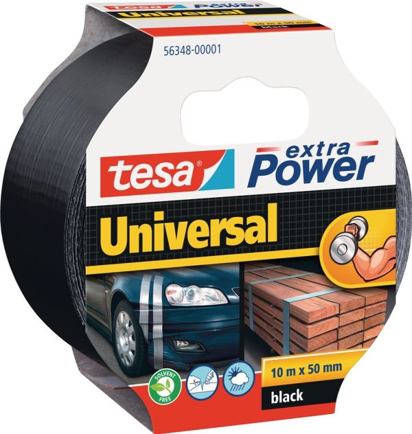 TESA extra Power® 56348 schwarz Gewebeband