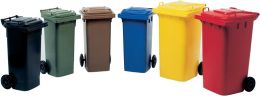 120 l HDPE rot Müllgroßbehälter