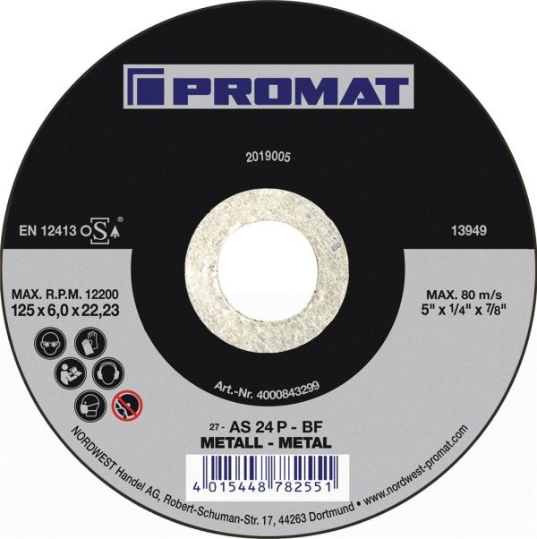 PROMAT Action D125xS6mm Schruppscheibe