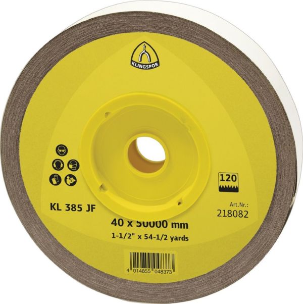 KLINGSPOR KL 385 JF 115 mm Körnung 240 Schleifgeweberolle