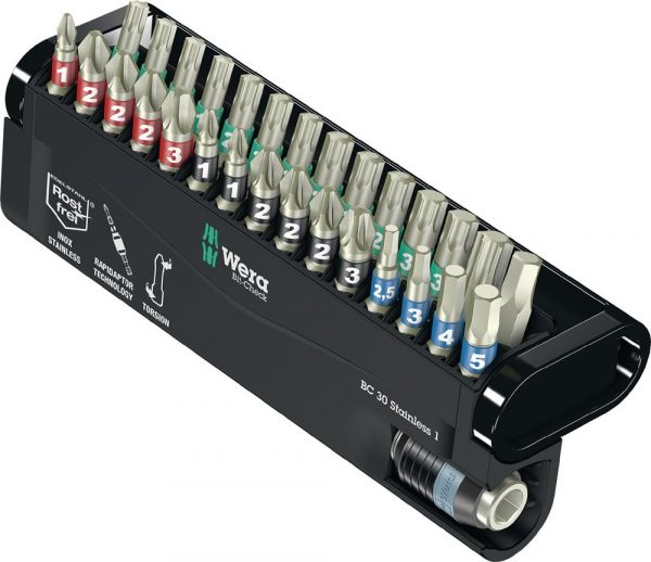 WERA BC 30 Stainless 1 30-teilig Edelstahlbitsortiment