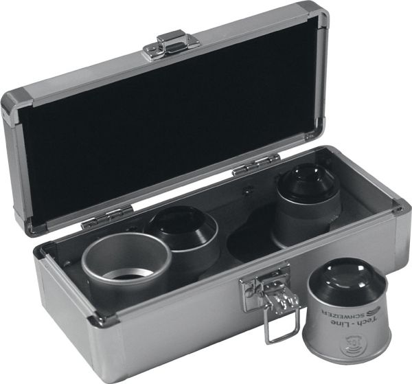 SCHWEIZER Profi-Set Tech-Line 6x. 8x. 10x. 15x Uhrmacherlupenset