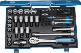 GEDORE 19 V20U-10 50-teilig  1/4 + 1/2 ″ Steckschlüsselsatz