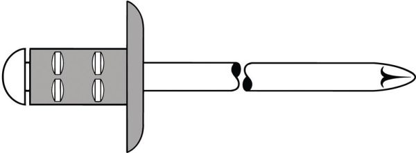 GESIPA PolyGrip® Nietschaft d x l 4 x 13 mm K12 Blindniet