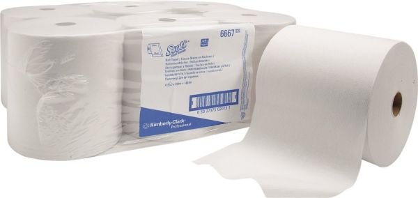 SCOTT® 6667 1-lagig weiß Rollenhandtuch