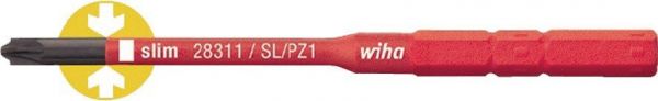 WIHA SlimBit electric Plus / Minus Schlitz / PZD 2 x 75 mm Wechselklinge
