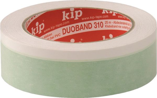 KIP Duoband 310 Länge 25 m Breite 25 mm Doppelseitiges Klebeband