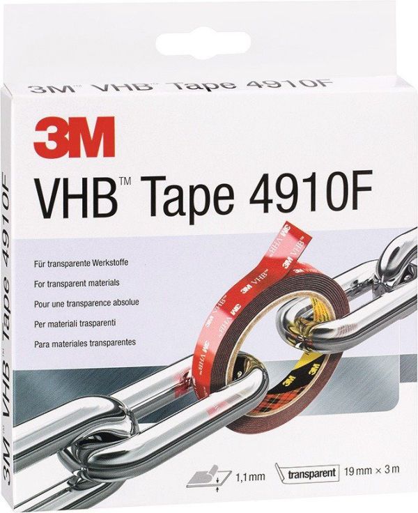 3M VHB Tape 4910F Länge 3 m Breite 19 mm Montageband