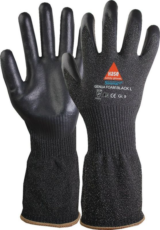 HASE Genua Foam black long Größe 9 schwarz Schnittschutzhandschuhe