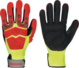 LEIPOLD Solidstar Impact Größe 9 gelb/rot/schwarz Schnittschutzhandschuhe