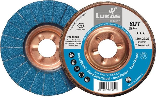 LUKAS SLTT Z Power Ø 178 mm Körnung 60 flach Fächerscheibe