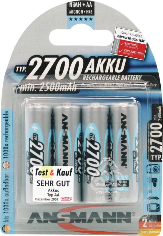 1.2 V 2700 mAh Akkuzelle