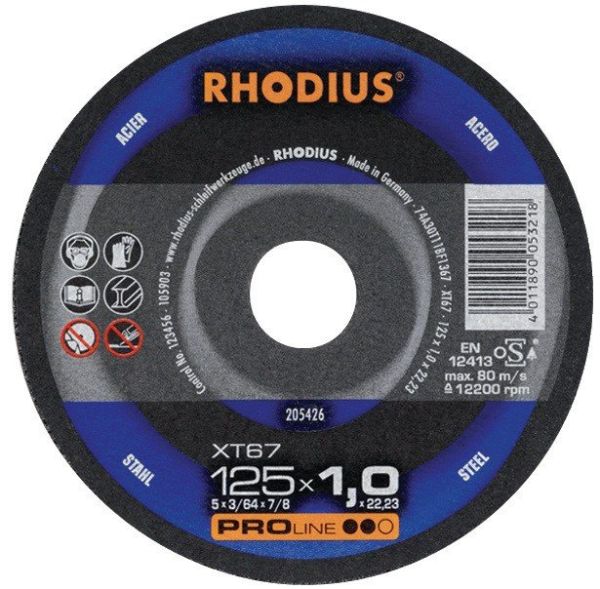 RHODIUS XT67 D125x1mm gerade Trennscheibe