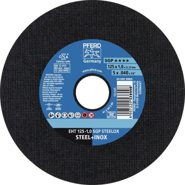 PFERD SGP STEELOX D125x0.8mm gerade Trennscheibe