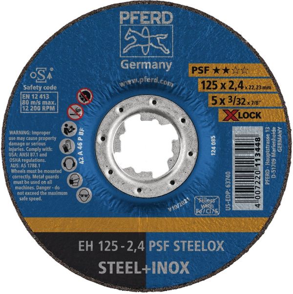 PFERD X-LOCK PSF STEELOX D125x2,4mm gerade Trennscheibe
