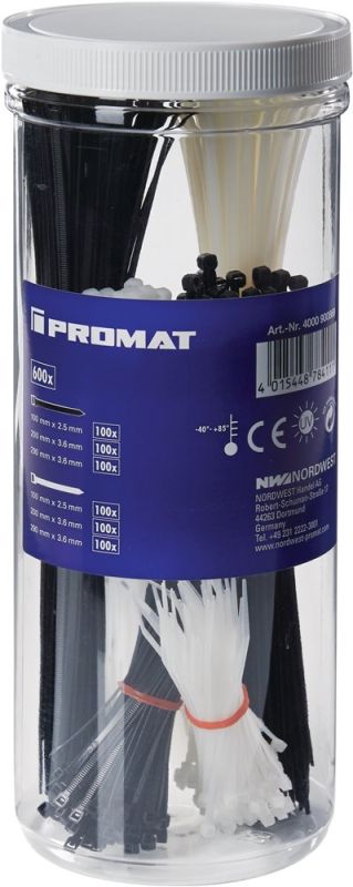 PROMAT  600-teilig Kabelbinderset