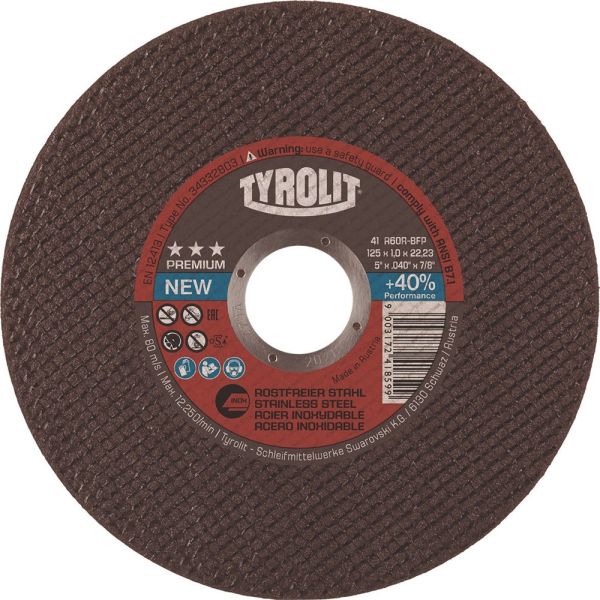 TYROLIT A60R-BFP Premium D125x1,6mm gerade Trennscheibe