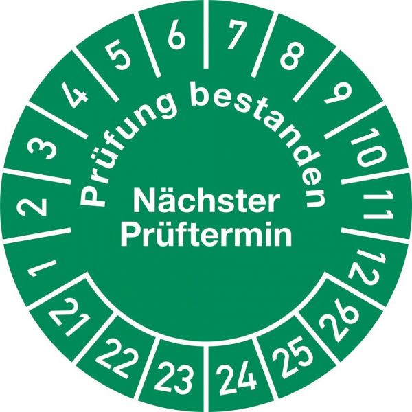 Ø 30 mm Mehrjahresprüfplakette