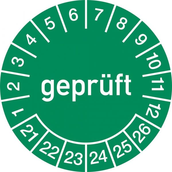 Ø 15 mm Mehrjahresprüfplakette