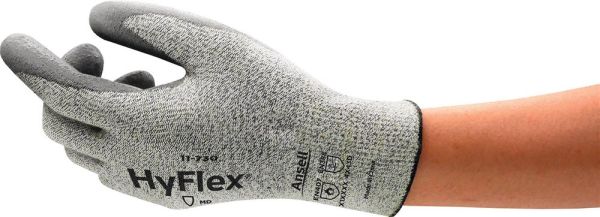 ANSELL HyFlex® 11-730 Größe 9 grau Schnittschutzhandschuhe