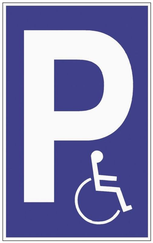 Parken für Behinderte Parkplatzbeschilderung