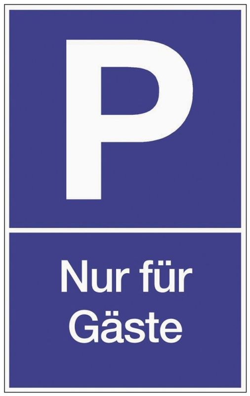 Parken für Gäste Parkplatzbeschilderung